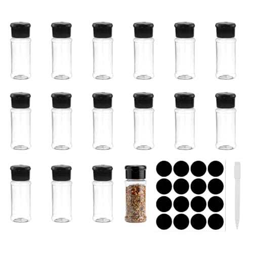 BAGUBDR 17 Piece Set Spice Jars With Lids and Labels Seasoning Jars Spice Jars Suitable for Storing Various Ingredients Daily Cooking and Meal Preparation Tasks