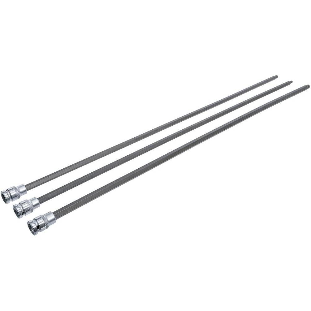 Set di boccole con punte da 12,5 mm (1/2) - L. 800 mm, Poligono Femmina XZN - Per VAG, 3 pezzi - Precisione e Robus - D-Work