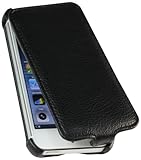 Bear Motion BMIP5FLIPBK Premium Flip Folio Case for iPhone 5 - 1 Pack - Retail Packaging - Black