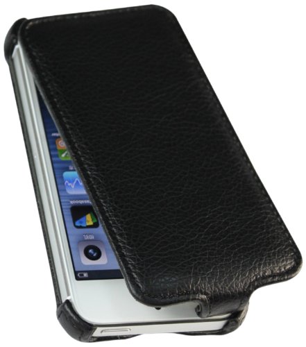 Bear Motion BMIP5FLIPBK Premium Flip Folio Case for iPhone 5 - 1 Pack - Retail Packaging - Black