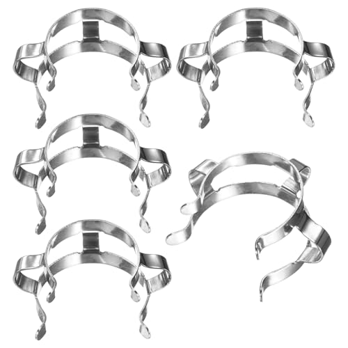 M METERXITY 5-Pack Lab Joint Clip, for 29/32 Glass Standard Ground Glass Joint Stainless Steel Lab Glassware Clamps for Laboratories/Home DIY/Industrial Repairs Conical Interface Clip