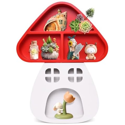Lenkyin Floating Mushroom Shelf Cute Mushroom Wall Decor Cottagecore Shelf for Wall Fairy Core Cottage Core Room Decor for Nursery Cover