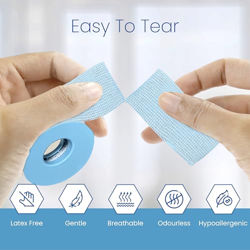 NanaCare Silicone Surgical Tape 1\" x 5yd (1 Rolls) | Micropore, Medical Tape for Skin,Dressings,Face,Wound Care| First Aid Bandage Tape for Sensitive Skin