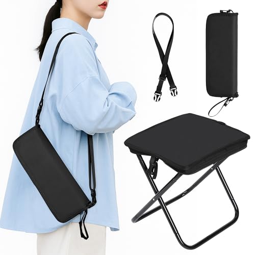 【快適を持ち運ぶ】 折りたたみ椅子 超軽量 ショルダー付き チチロバ(TITIROBA) コンパクト 折り畳み アルミ合金 折り畳みいす おりたたみいす アウトドアチェア 持ち運び 収納簡単 耐荷重100kg 釣り キャンプ 登山 万博 ブラック