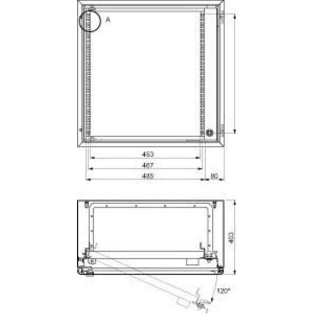 Bastidor 20U pivot 19P Spacial pour armoire de commande et automatisation