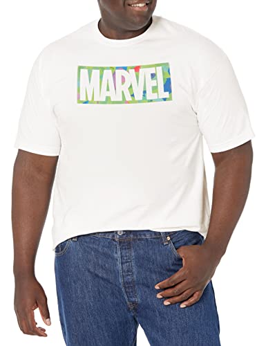 Marvel Coloré T-Shirt Homme en coton à col rond pour un style geek au quotidien