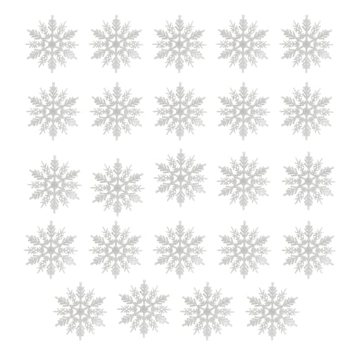 Christbaumschmuck Glitzer 29 24 x Weihnachten Deko Schneeflocken ,Durchmesser 10CM ,Für...