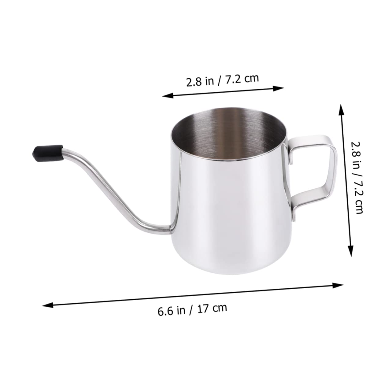 1Pc Stainless Pot Handmade Long Narrow Mouth Kettle for Home and Shop Use Polished Finish Drip Coffee Maker for Coffee