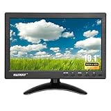 Haiway 10.1 inch Security Monitor, 1024x600 Resolution Small HDMI Monitor Small Computer Monitors with Remote Control with Built-in Dual Speakers HDMI VGA BNC Input for Gaming CCTV Raspberry Pi PC