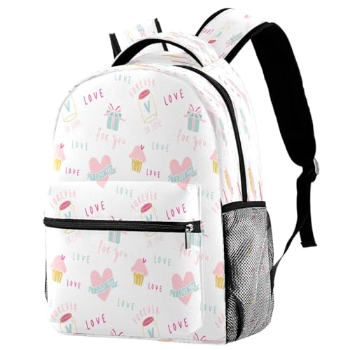 Sac à dos motif cadeau d'amour blanc pour adolescent et fille idée cadeau tendance
