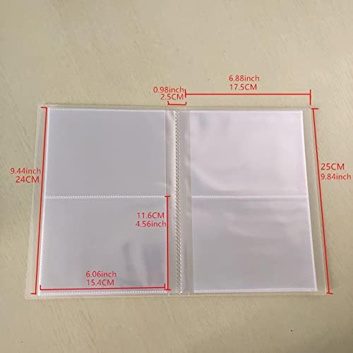 相册 6インチフォトアルバム20ページ80ポケットポストカード名カードアルバムスクラップブックステッカーストレージポケット用の透明ア