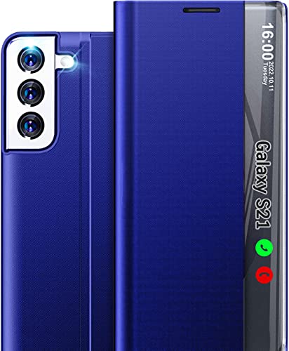 Coque Samsung S21 antichoc avec rabat Smart View et support pliable intégré