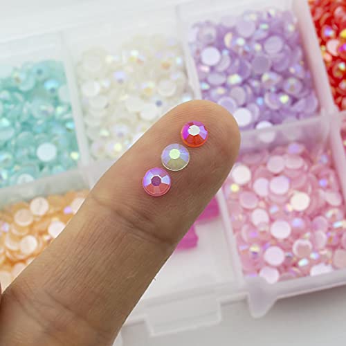 Summer-Ray 4Mm Flatback Glossy Pearl Rhinestones In Storage Box #TOP2