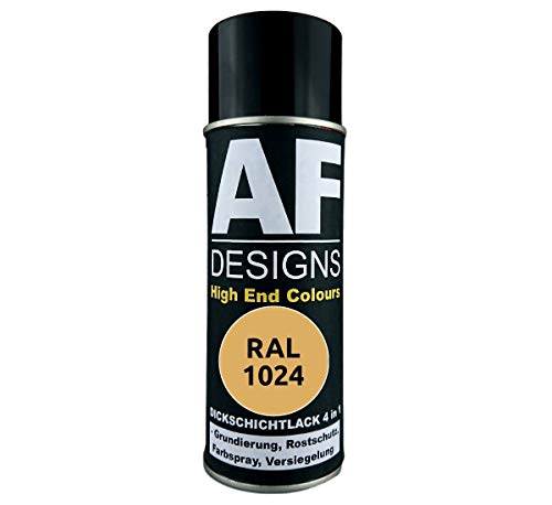 4 IN 1 Ral 1024 Ocre Amarillo Dickschichtlack Laca Spray Lata de Aerosol