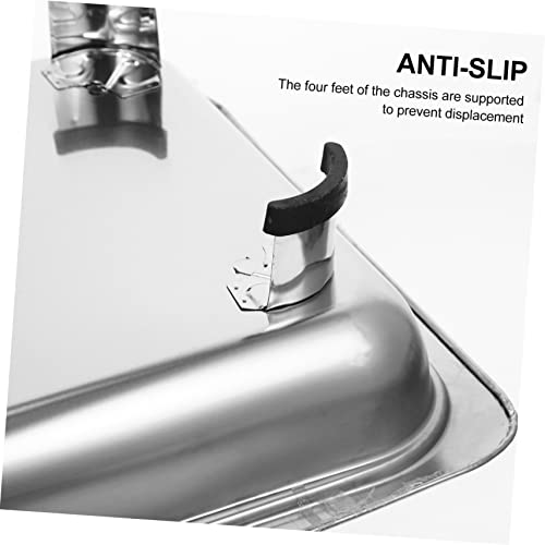 Plateau rectangulaire inox avec couvercle anti-dessèchement - 3