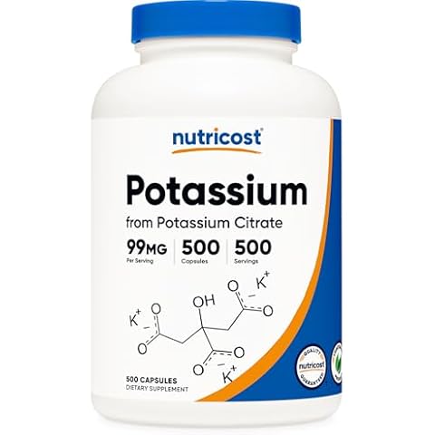 Nutricost Potassium Citrate 99mg, 500 Capsules Cover