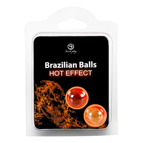SECRET PLAY - Set 2 Brazilian Balls Efecto Calor | Aceite para Masaje Aromático | Efecto Calor | 2 Unidades
