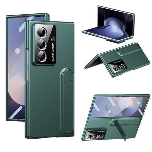 Coque Samsung Galaxy Z Fold 5 antichoc évite les bris d'écran silicone vert avec pied