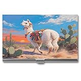 VstaDank White Alpaca Business Card Holder Fashion Aluminum Alloy Flip Cover Credit Card Holder High End Professional Name Cards Case Exquisite Pocket Metal Cards Holder for Work