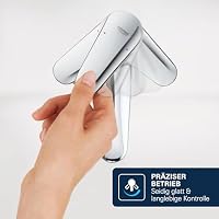 GROHE Dice, Waschtischarmatur, wassersparend (Wasserhahn für das Bad, Badarmatur mit Zugstangen-Ablauf, 15cm hoch, mit 3in1 Werkzeug, einfache Installation am Waschbecken), chrom, 1018560000 – Ansicht 9