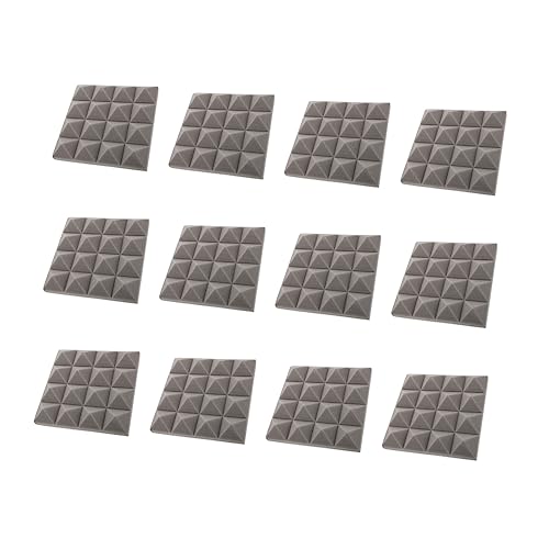 UPKOCH 22個 吸音綿 防音綿 壁の防音 防音カーペット ベース 吸音発泡壁 音響スポンジフォーム 吸音板 用音響マット 騒音低減壁パネル 防音クッション ポリウレタン Grey