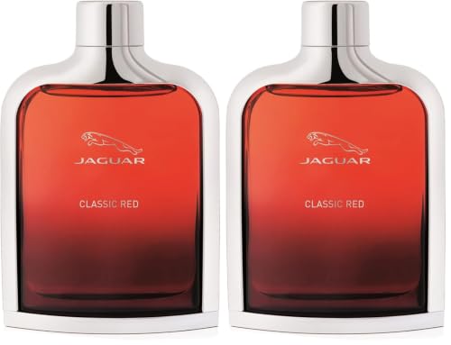 Image of Jaguar Classic Red Eau de Toilette for Men | Long Lasting Fresh Spicy Woody Fragrance | Bergamot, Blackcurrant, Raspberry, Pepper, Bay, Cedarwood & Patchouli | Designer Men's Perfume | Bold Masculine Fragrance Gift for Him | 100ml