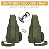 HUNTVP Sac Bandoulière Homme, Sacs Tactique Bandouliere Sac à Poitrine Sacoche Bandouliere Sacoche Banane Sacs à Dos Porté Travers pour Homme Femme Voyage Randonnée Camping Trekking (Vert) #4