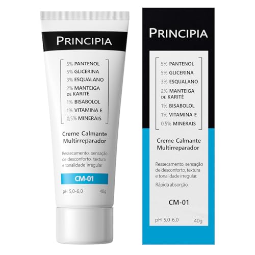 PRINCIPIA, Creme Facial Calmante Multirreparador 17,5% Mix de Ati...