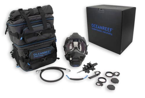 OCEAN REEF - Neptune III - Full Face Mask - Fully Integrated Regulator (Black, M/L)