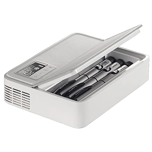 ZZBB Mini Refrigerador Estuche de Viaje, Nevera Portatil Insulina, para Enfriador de Insulina Refrigerador de Insulina PortáTil de 2-8 Grados (BateríAs Incorporadas)