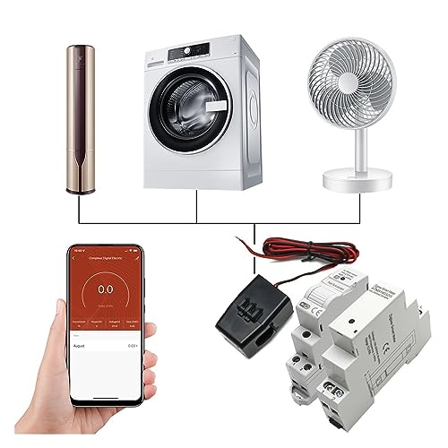 Compteur Zigbee électricité KWH monophasé DELURA Din Rail 63A - 7