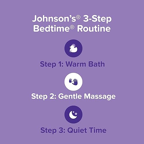Image of Johnson's Moisturizing Bedtime Baby Lotion with Coconut Oil & NaturalCalm Aromas to Help Relax Baby, Mild, Hypoallergenic & Paraben-, Phthalate- & Dye-Free, Twin Pack, 27.1 fl. oz, 2 Pack