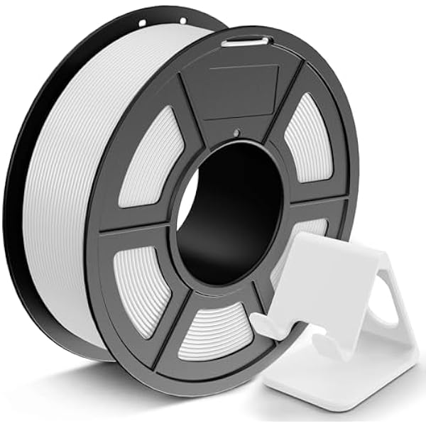 JAYO PLA 1,75 mm 1,1 kg, filament do drukarki 3D dokładność +/- 0,02 mm, płynny nadruk, pasuje do większości drukarek FDM, szpula 1,1 kg, biały