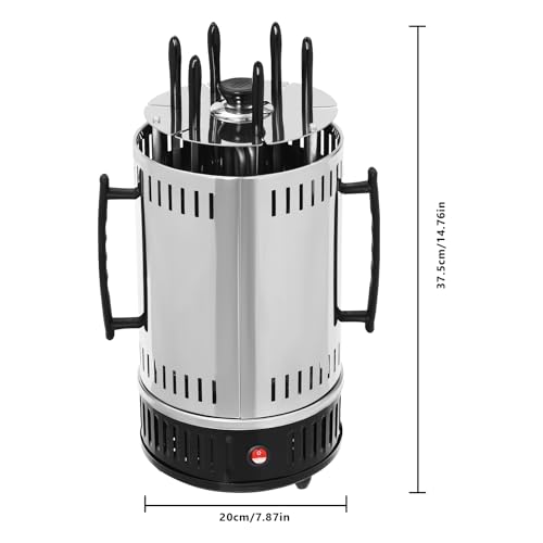 Dönergrill Gyros Grill Kebab Grill Dönergrill Für Zuhause Vertikaler Elektrogrill Elektrisches Grillen 1000W 6 Gabel Elektrischer Drehofen,Geeignet Für Familien, Grills, Restaurants – Bild 4