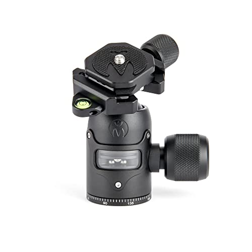 3 Legged Thing AirHed Vu Tripod Ball Head - 360 Degree Panning Base, Arca-Swiss Compatible Ball Head Suitable for Heavier Cameras and Longer Lenses with Visible Mechanism (AHVUDARK)