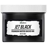 Ecotex® Jet Black Water Based Screen Printing Ink (Quart - 32oz.) - Fabric Ink, Silk Screen Ink, Soft Fabric Ink or Screen Ink for Shirt Printing - Screen Printing Supplies for Screen Printing Kit