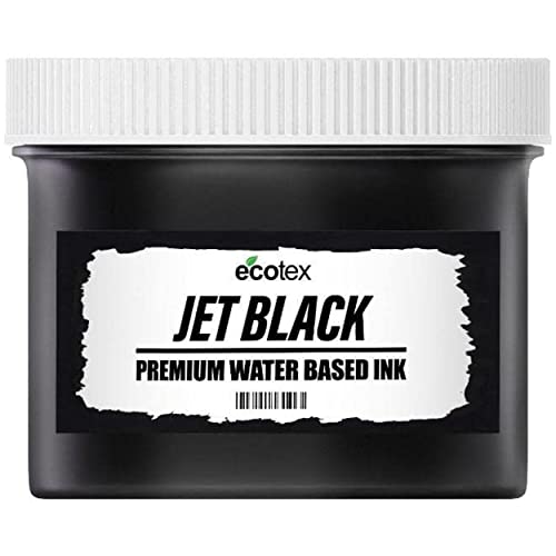 Ecotex® Screen Printing Ink Jet Black (Quart - 32oz.) - Water Based Jet Black Fabric Ink, Silk Screen Paint - Screen Print Direct®, USA Made