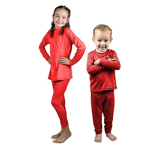 Conjunto Calça Blusa Infantil Kids Frio Unissex Kit Segunda Pele Termica Menino Menina Vermelho (14)