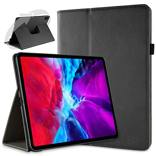 Coque iPad Pro 12.9 2020 Rotative 360 Smart Cover Simili Cuir Noir