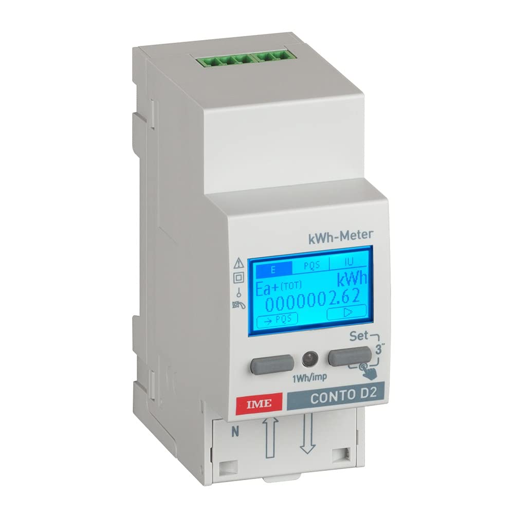 Bticino CE2DF3DTMID Conto D2 Contatore di Energia Attiva Multifunzione, 49Hz Frequenza, 63A, 197V, 35.8mm x 92.4mm
