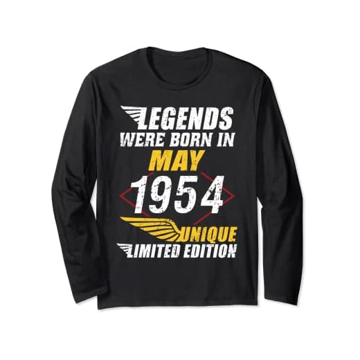 Cumpleaños Mayo 1954 Edición Limitada Regalo Legend May Manga Larga