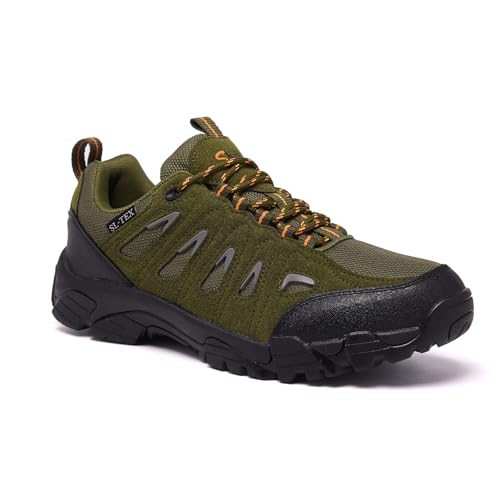 Image of SHULOOK Men's Waterproof Hiking Shoes Lightweight Anti Slip Outdoor Ankle Boots Breathable Hike Trekking Trails Shoe