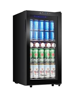 Kalamera Getränkekühlschrank KRC-86GE, 86L, Glastür, Schwarz