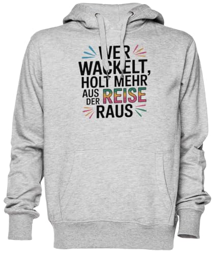 Sweat à capuche gris Wer Wackelt résout le manque de confort en voyage pull unisexe