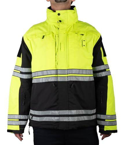 Men's Hi-Vis Heavy Duty Parka - Lancer Work Utility & Safety Jacket3