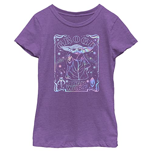 STAR WARS Girls Fitted Short-Sleeve Round Neck Holographic T-Shirt