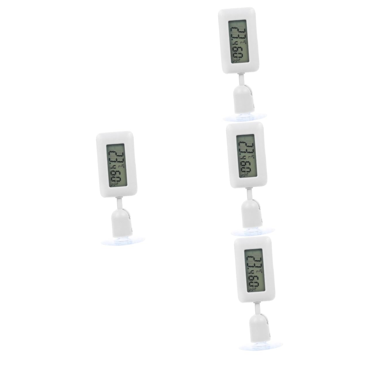 Toddmomy 4piezas Digital Rotatorio Para Terrarios De Reptiles Medidor De Temperatura y Humedad Ventosa Compatible Dragones Barbados y Otros Reptiles Precisión Mejorada Para Acuarios y