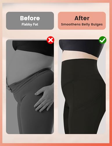 Fleece Lined Leggings for Women with Pockets, Tummy Control High Waisted Plus Size Compression Yoga Pants(S-3XL)2