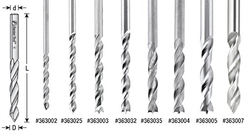 Amana Tool - 363005 Solid Carbide Drill Bit R/H 5Mm Dia X 55Mm Long X 5Mm Shank #TOP1