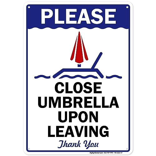Cartel Close Umbrella Upon Leaving 10x14 pulg miniatura 1